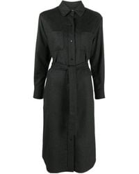 Thom Browne - Belted Midi Shirt Dress - Lyst