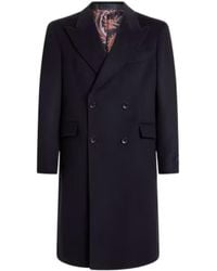 Etro - Double-Breasted Cashmere Coat - Lyst