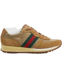 Gucci - Panelled Lace-Up Sneakers - Lyst