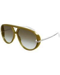 Bottega Veneta - Eyewear Aviator Frame Sunglasses - Lyst