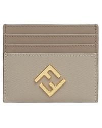 Fendi - Ff Diamonds Logo Plaque Cardholder - Lyst