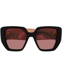 Gucci - Eyewear Oversized Square Frame Sunglasses - Lyst