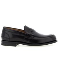 Church's - Almond Toe Flat Loafers - Lyst