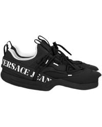 Versace - Jeans Couture Logo Printed Low-Top Sneakers - Lyst
