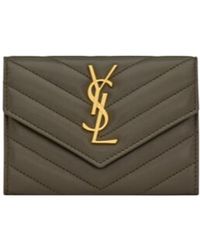 Saint Laurent - Cassandre Matelassé Small Envelope Wallet - Lyst