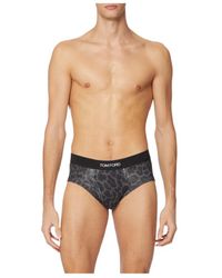Tom Ford - Logo Band Leopard Print Stretch Briefs - Lyst