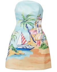 Leo - Printed Bustier Dress - Lyst