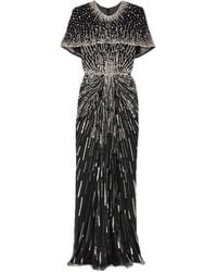 Jenny Packham - Embellished Draped Tulle Gown - Lyst