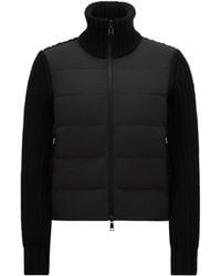 Moncler - Zip-Up Padded Knit Cardigan - Lyst