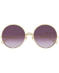 Chloé - Chloé Eyewear Round Frame Sunglasses - Lyst