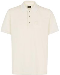 Fendi - Ff Embossed Short Sleeved Polo Shirt - Lyst