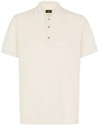 Fendi - Ff Embossed Short Sleeved Polo Shirt - Lyst