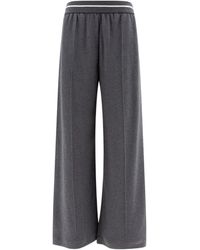 Brunello Cucinelli - High-Waist Pleated Trousers - Lyst