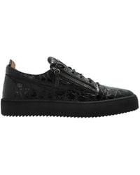 Giuseppe Zanotti - Frankie Zip Detailed Lace-Up Sneakers - Lyst