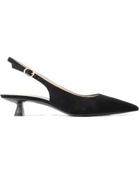 Stuart Weitzman - Stuart Sculpt Leather-Trimmed Suede Slingback Pumps - Lyst