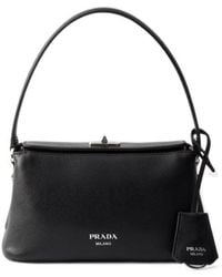 Prada - Mini Avoir Saffiano-Leather Tote Bag - Lyst