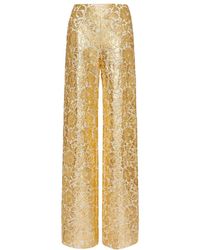 Valentino - All-Over Patterned Straight Leg Trousers - Lyst