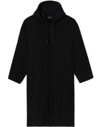 A.P.C. - Hooded Long Coat - Lyst