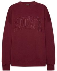 ROTATE BIRGER CHRISTENSEN - Heavy Sweat Crewneck Sweatshirt - Lyst