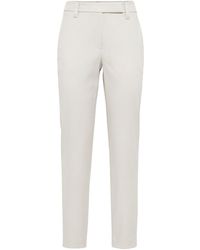 Brunello Cucinelli - Mid-Rise Skinny Trousers - Lyst