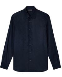 Emporio Armani - Patterned Jacquard Lyocell Shirt - Lyst