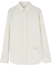 Burberry - Classic Fit Striped Silk Cotton Shirt - Lyst