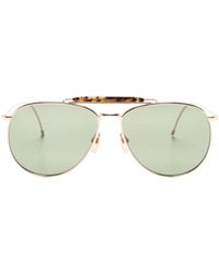 Thom Browne - Eyewear Aviator Frame Sunglasses - Lyst