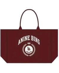 Anine Bing - Leo Logo Canvas Tote Bag - Lyst