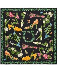 Ferragamo - Eden Shoes Print Silk Scarf - Lyst