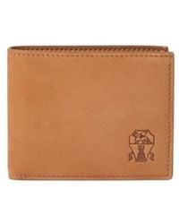 Brunello Cucinelli - Nubuck Bifold Wallet - Lyst