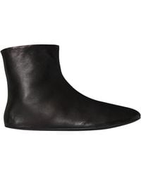 The Row - Stella Leather Ankle Boots - Lyst