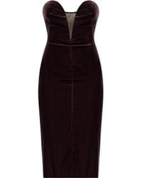 Tom Ford - Sweetheart-Neckline Midi Dress - Lyst