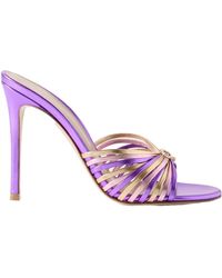 Gianvito Rossi - 70 Embellished Metallic Leather Sandals - Lyst