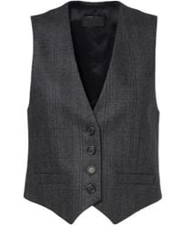 Nili Lotan - Ismael Checked Wool And Cashmere Vest - Lyst