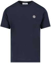 Stone Island - Logo Patch Crewneck T-Shirt - Lyst