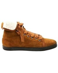 Lanvin - Wool High-Top Sneakers - Lyst
