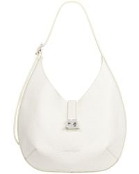 Courreges - Small Hobo Grained Leather Tote Bag - Lyst