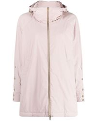 Herno - Long Sleeved Hooded Zip-Up Coat - Lyst