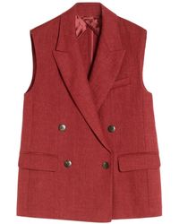 Max Mara - Studio Aia Double-Breasted Gilet - Lyst