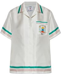 CASABLANCA - Silk Shirt With Pocket - Lyst