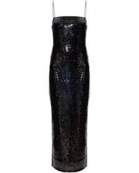 ROTATE BIRGER CHRISTENSEN - Square-Neck Sequin-Embellished Midi Dress - Lyst