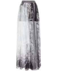 Elie Saab - Printed Silk Chiffon Maxi Skirt - Lyst