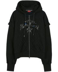 ANDERSSON BELL - Lace Layered Zip-Up Hoodie - Lyst