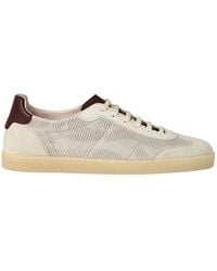 Brunello Cucinelli - Textured Panel Low-Top Sneakers - Lyst