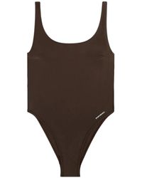 Sporty & Rich - Carla Logo-Print Swimsuit - Lyst