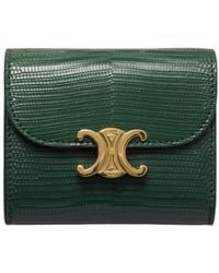 Celine - Small Flap Wallet Triomphe - Lyst