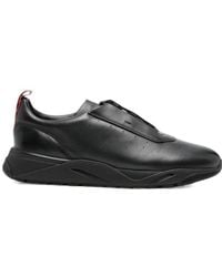 Santoni - Perforated-Detail Lace-Up Sneakers - Lyst