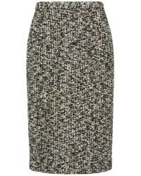 Gucci - Laminated Bouclé Skirt - Lyst