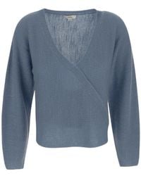Vince - Long-Sleeved V-Neck Wrap Jumper - Lyst