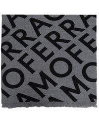 Ferragamo - Ferragamo Monogram Jacquard Scarf - Lyst